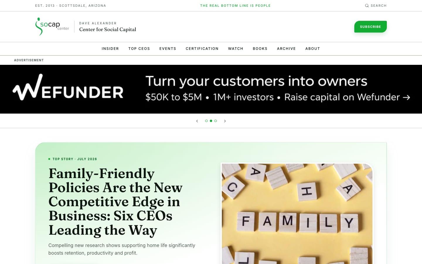 Dave Alexander Center for Social Capital — hero visual